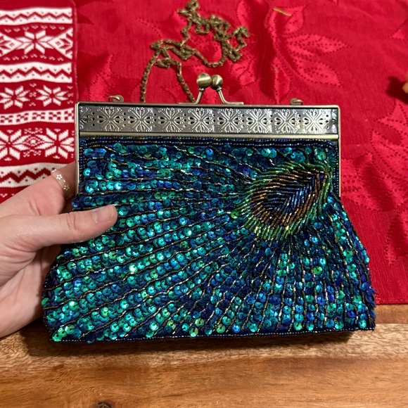 mg collection peacock beaded bag - Picture 3 of 5